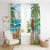 Aloha Hawaii Christmas Window Curtain It's 5 o'clock Somewhere