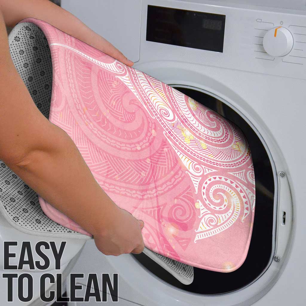 Breast Cancer Awareness Maori Aotearoa Bathroom Set Manta Ray - Pink Glaze - Polynesian Pride