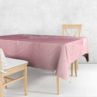 Breast Cancer Awareness Maori Aotearoa Tablecloth Manta Ray - Pink Glaze - Polynesian Pride