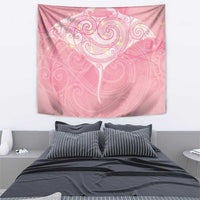 Breast Cancer Awareness Maori Aotearoa Tapestry Manta Ray - Pink Glaze - Polynesian Pride