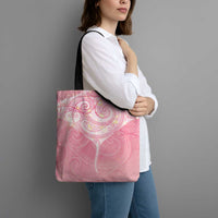 Breast Cancer Awareness Maori Aotearoa Tote Bag Manta Ray - Pink Glaze - Polynesian Pride