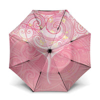 Breast Cancer Awareness Maori Aotearoa Umbrella Manta Ray - Pink Glaze - Polynesian Pride