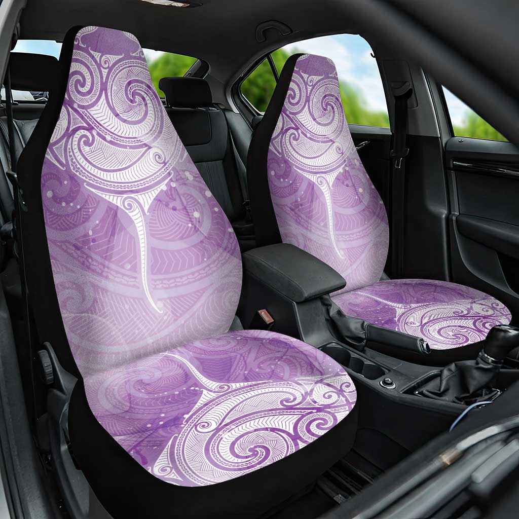 Epilepsy Awareness Maori Aotearoa Car Seat Cover Manta Ray - Purple Glaze - Polynesian Pride
