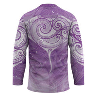 Epilepsy Awareness Maori Aotearoa Hockey Jersey Manta Ray - Purple Glaze - Polynesian Pride