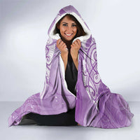 Epilepsy Awareness Maori Aotearoa Hooded Blanket Manta Ray - Purple Glaze - Polynesian Pride