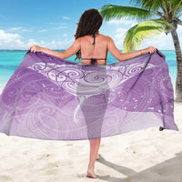 Epilepsy Awareness Maori Aotearoa Sarong Manta Ray - Purple Glaze - Polynesian Pride