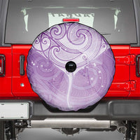 Epilepsy Awareness Maori Aotearoa Spare Tire Cover Manta Ray - Purple Glaze - Polynesian Pride
