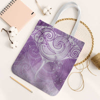 Epilepsy Awareness Maori Aotearoa Tote Bag Manta Ray - Purple Glaze - Polynesian Pride