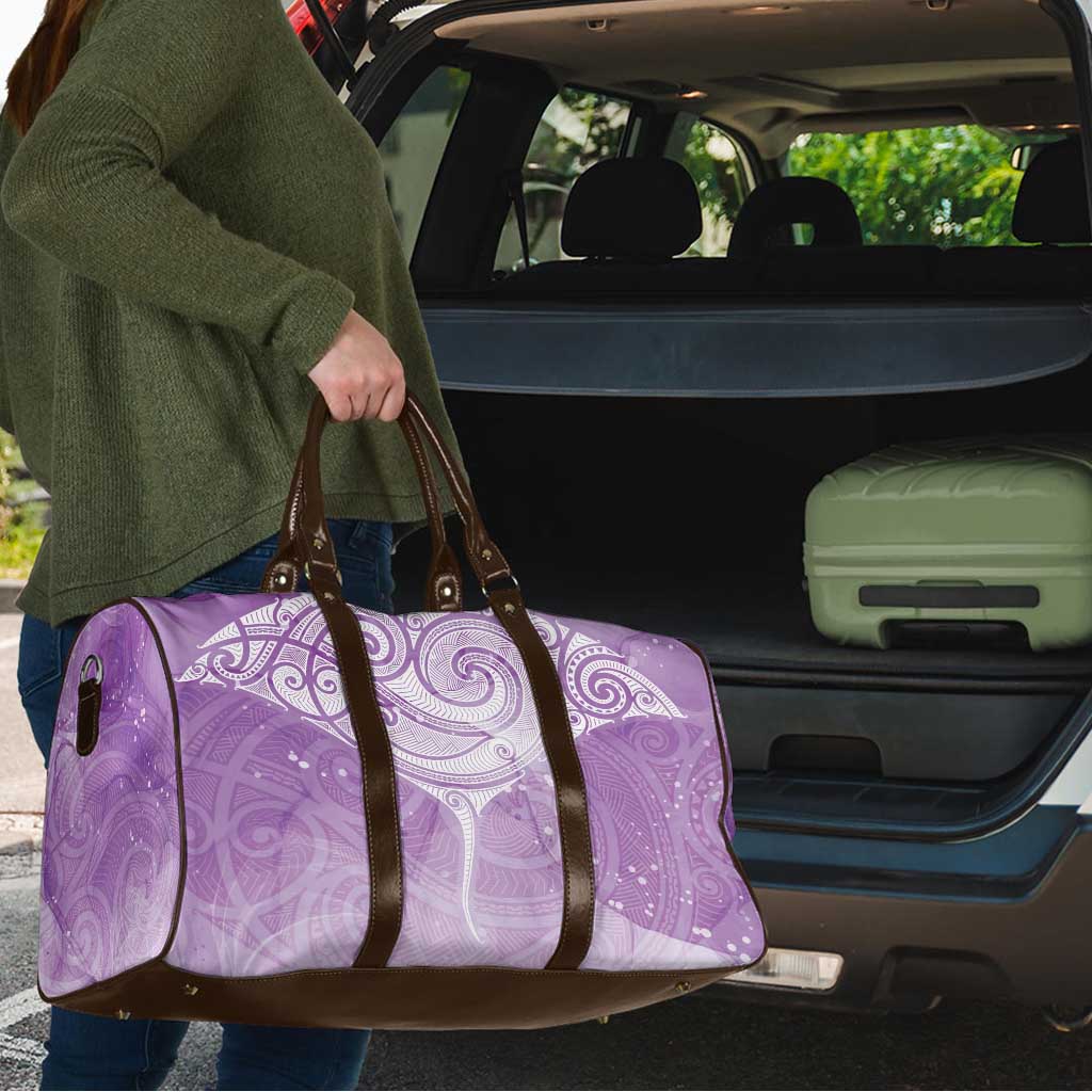 Epilepsy Awareness Maori Aotearoa Travel Bag Manta Ray - Purple Glaze - Polynesian Pride