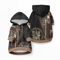 Samoa Siapo Motif Pet Hoodie Classic Style - Black Ver02
