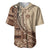 Samoa Siapo Mamanu Baseball Jersey Plumeria Mocha Motifs