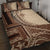 Samoa Siapo Mamanu Quilt Bed Set Plumeria Mocha Motifs