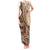 Samoa Siapo Mamanu Tank Maxi Dress Plumeria Mocha Motifs