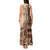 Samoa Siapo Mamanu Tank Maxi Dress Plumeria Mocha Motifs