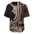 Samoa Siapo Mamanu Baseball Jersey Plumeria Black Motifs