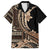 Samoa Siapo Mamanu Family Matching Off The Shoulder Long Sleeve Dress and Hawaiian Shirt Plumeria Black Motifs