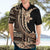 Samoa Siapo Mamanu Hawaiian Shirt Plumeria Black Motifs