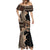 Samoa Siapo Mamanu Mermaid Dress Plumeria Black Motifs