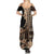 Samoa Siapo Mamanu Summer Maxi Dress Plumeria Black Motifs