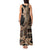 Samoa Siapo Mamanu Tank Maxi Dress Plumeria Black Motifs