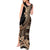 Samoa Siapo Mamanu Tank Maxi Dress Plumeria Black Motifs