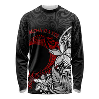 Valentine New Zealand Long Sleeve Shirt Aotearoa Couple Maori Aroha Ki a Koe LT7 Unisex Black - Polynesian Pride