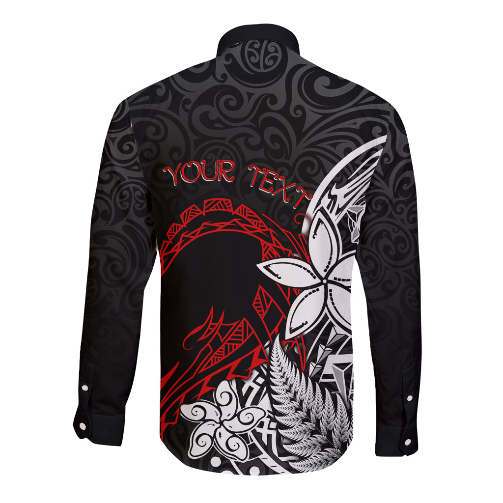 New Zealand Aotearoa Valentine Long Sleeve Button Shirt Couple Maori Aroha Ki a Koe Ver.02 LT7 - Polynesian Pride