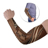 Pasifika Women's Day - Samoa Siapo Malu Tattoo Inspired Arm Sleeves Brown