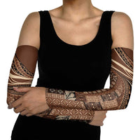 Pasifika Women's Day - Samoa Siapo Malu Tattoo Inspired Arm Sleeves Brown