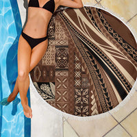 Pasifika Women's Day - Samoa Siapo Malu Tattoo Inspired Beach Blanket Brown
