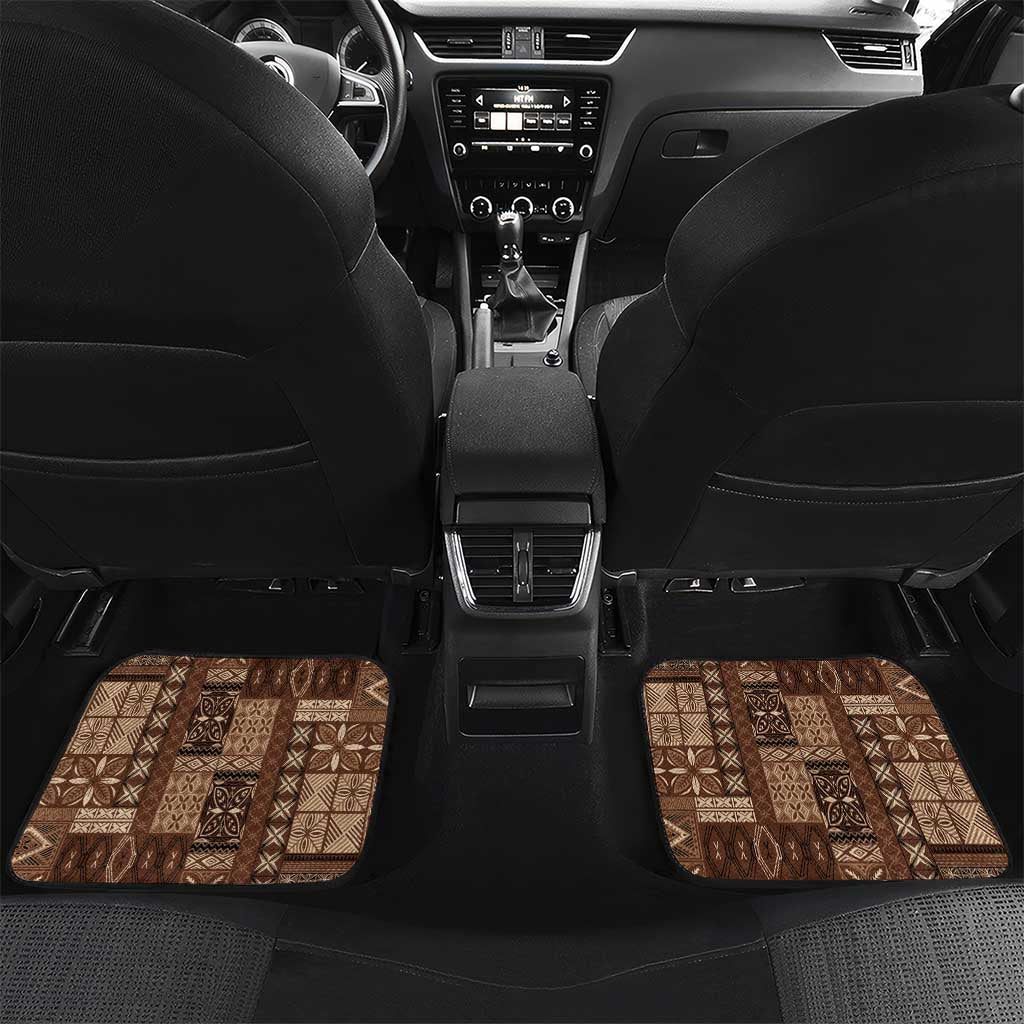 Pasifika Women's Day - Samoa Siapo Malu Tattoo Inspired Car Mats Brown