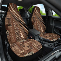 Pasifika Women's Day - Samoa Siapo Malu Tattoo Inspired Car Seat Cover Brown