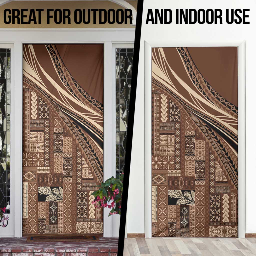 Pasifika Women's Day - Samoa Siapo Malu Tattoo Inspired Door Cover Brown