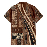 Pasifika Women's Day - Samoa Siapo Malu Tattoo Inspired Family Matching Mermaid Dress and Hawaiian Shirt Brown LT7 - Polynesian Pride