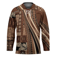 Pasifika Women's Day - Samoa Siapo Malu Tattoo Inspired Hockey Jersey Brown