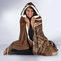 Pasifika Women's Day - Samoa Siapo Malu Tattoo Inspired Hooded Blanket Brown