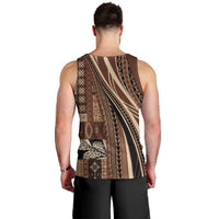 Pasifika Women's Day - Samoa Siapo Malu Tattoo Inspired Men Tank Top Brown