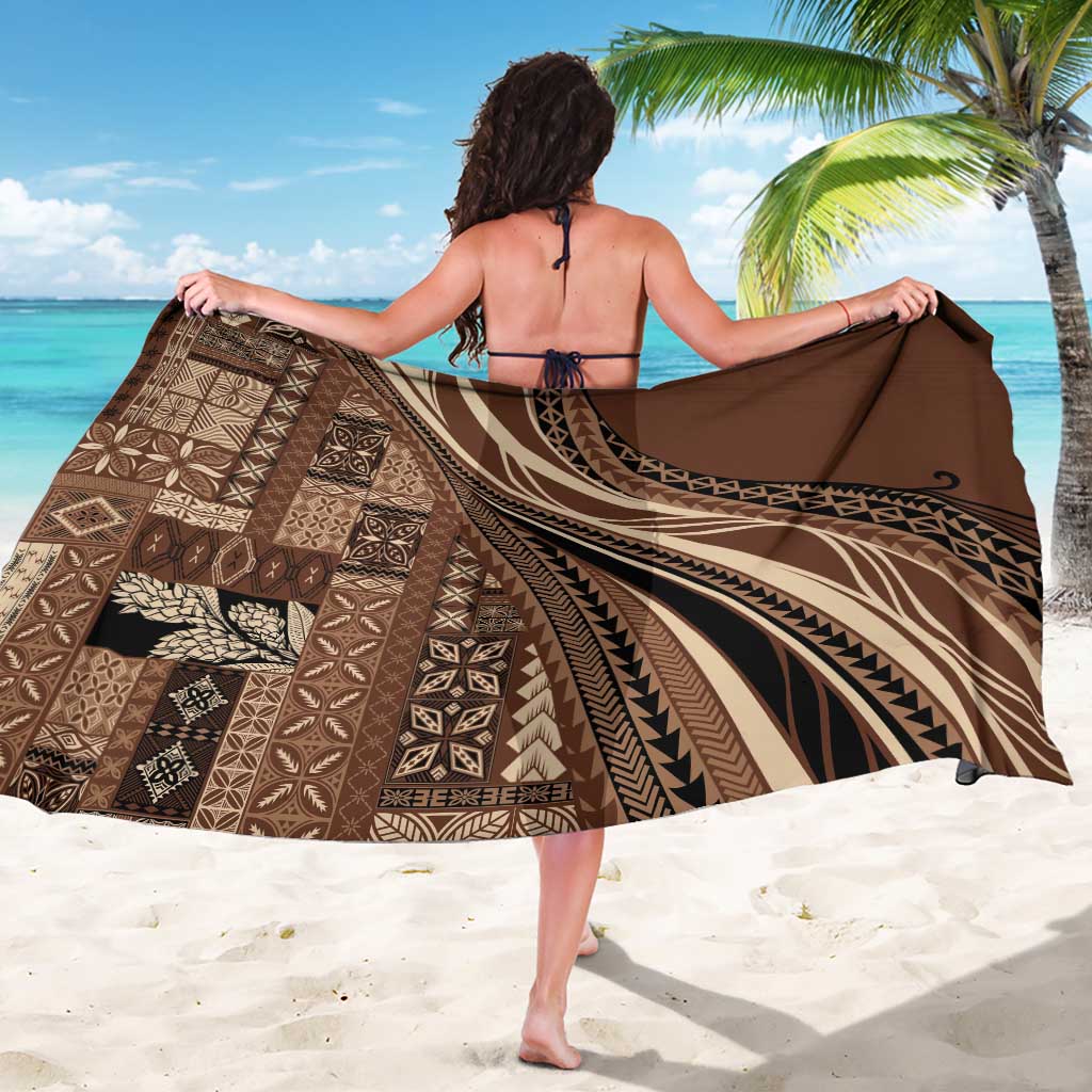 Pasifika Women's Day - Samoa Siapo Malu Tattoo Inspired Sarong Brown
