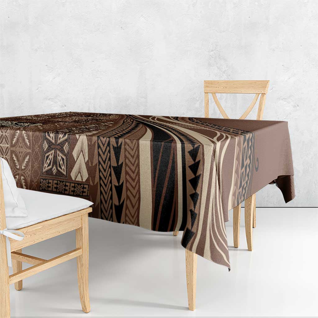 Pasifika Women's Day - Samoa Siapo Malu Tattoo Inspired Tablecloth Brown