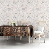 Pasifika Women's Day - Samoa Siapo Malu Tattoo Inspired Tablecloth Brown