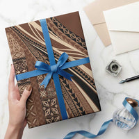 Pasifika Women's Day - Samoa Siapo Malu Tattoo Inspired Wrapping Paper Brown