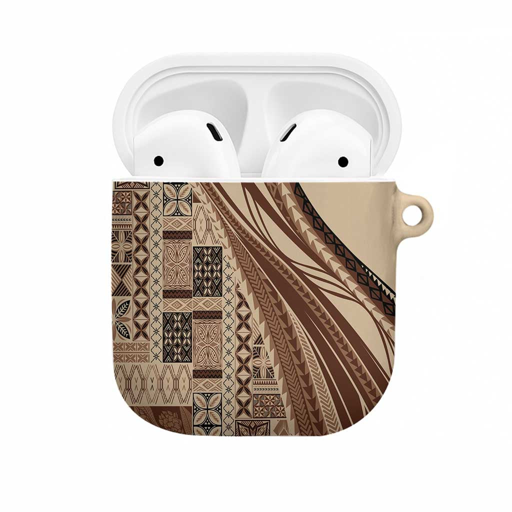 Pasifika Women's Day - Samoa Siapo Malu Tattoo Inspired AirPods Case Beige