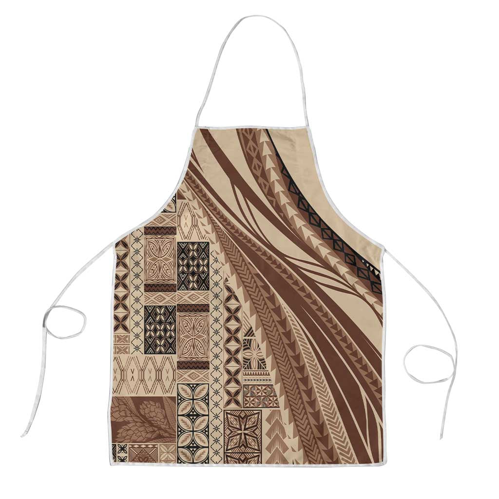 Pasifika Women's Day - Samoa Siapo Malu Tattoo Inspired Apron Beige