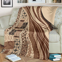 Pasifika Women's Day - Samoa Siapo Malu Tattoo Inspired Blanket Beige