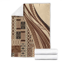 Pasifika Women's Day - Samoa Siapo Malu Tattoo Inspired Blanket Beige