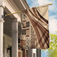 Pasifika Women's Day - Samoa Siapo Malu Tattoo Inspired Garden Flag Beige