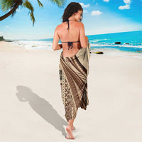 Pasifika Women's Day - Samoa Siapo Malu Tattoo Inspired Sarong Beige