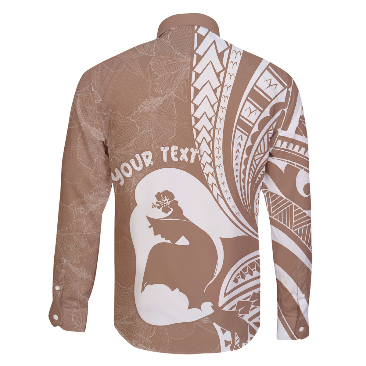 Mother's Day Family Matching Tank Maxi Dress and Hawaiian Shirt Polynesia Vintage Hibiscus - Brown