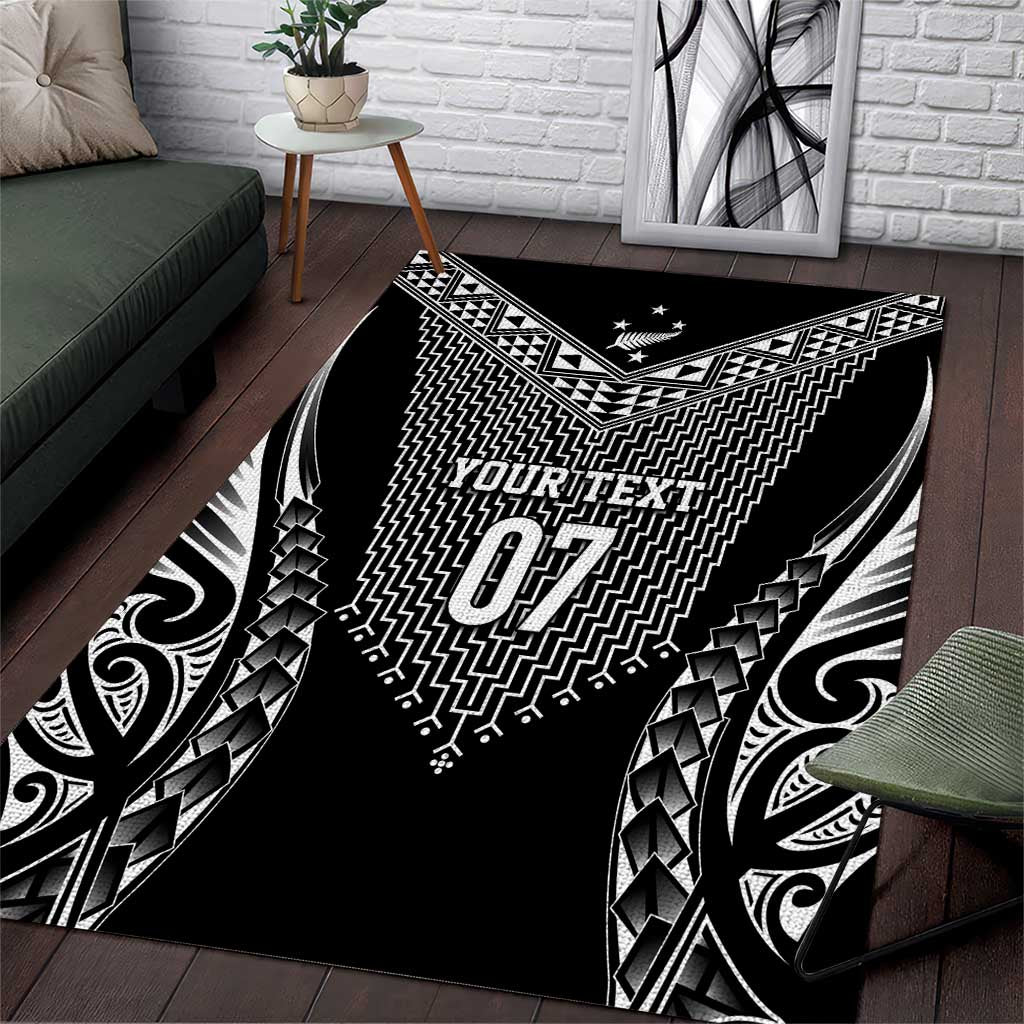 2025 Rugby Championship New Zealand Custom Area Rug Poutama Motifs - Polynesian Pride