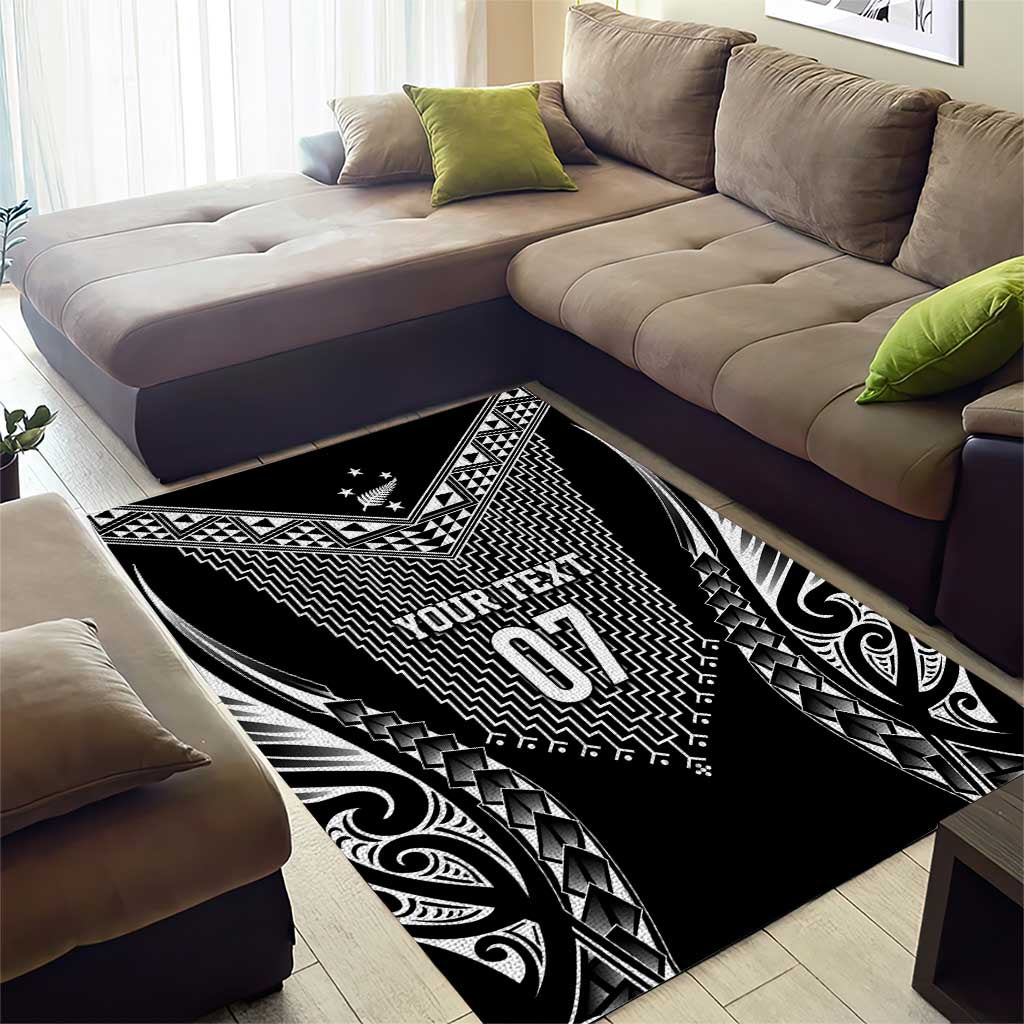 2025 Rugby Championship New Zealand Custom Area Rug Poutama Motifs - Polynesian Pride